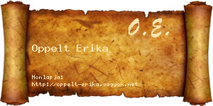 Oppelt Erika névjegykártya